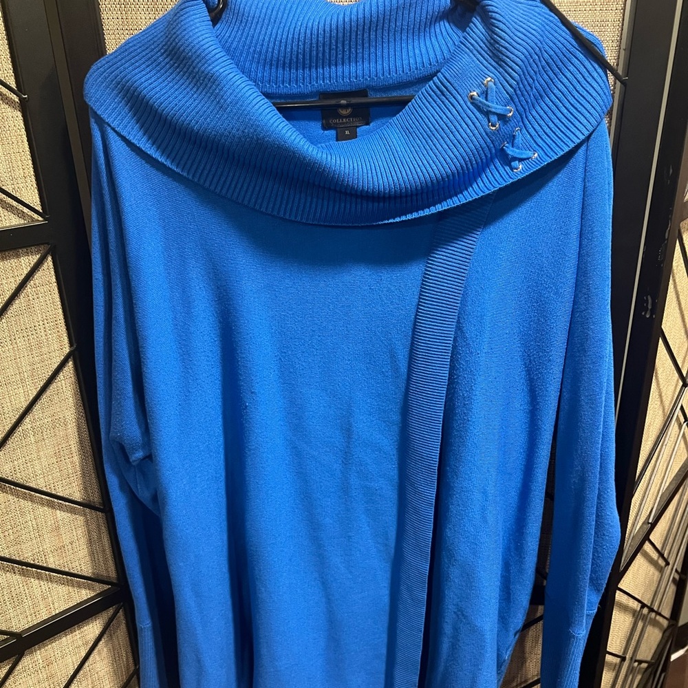 JM Collection Vibrant Blue Knit Top - XL